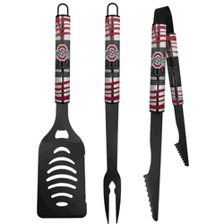 Ohio St. Buckeyes 3 pc Black Tailgater BBQ Set