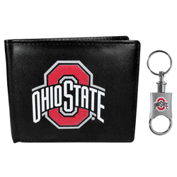 Ohio St. Buckeyes Bi-fold Wallet & Valet Key Chain