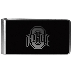 Ohio St. Buckeyes Black and Steel Money Clip