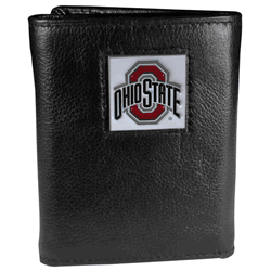 Ohio St. Buckeyes Deluxe Leather Tri-fold Wallet
