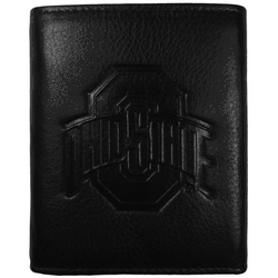 Ohio St. Buckeyes Embossed Leather Tri-fold Wallet