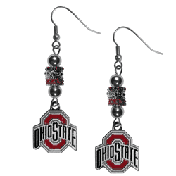 Ohio St. Buckeyes Euro Bead Earrings
