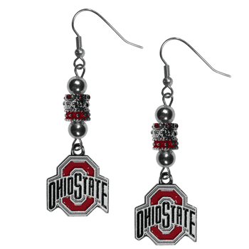 Ohio St. Buckeyes Euro Bead Earrings