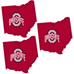 Ohio St. Buckeyes Home State Decal, 3pk