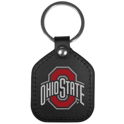 Ohio St. Buckeyes Leather Square Key Chains