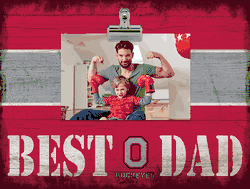 Ohio State Buckeyes 10" x 8" Best Dad with Stripe Clip Frame