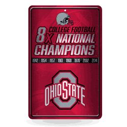 Ohio State Buckeyes  11" x 17" Metal Home Dcor Sign