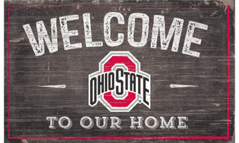 Ohio State Buckeyes 11X19 Welcome to Our Home Sign