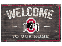 Ohio State Buckeyes 11X19 Welcome to Our Home Sign