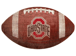 Ohio State Buckeyes 12" Football Shaped Sign