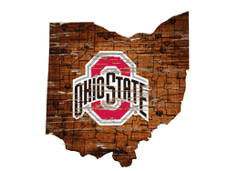 Ohio State Buckeyes 12" Mini Roadmap State Sign