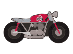 Ohio State Buckeyes 12" Motorcycle Cutout Wood Sign