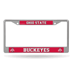 Ohio State Buckeyes  12" x 6" Chrome Frame With Decal Inserts