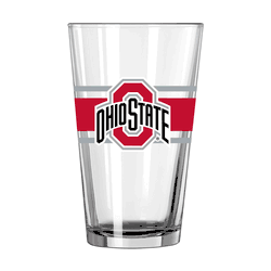 Ohio State Buckeyes 16oz Stripe Pint Glass