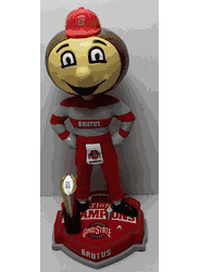 Ohio State Buckeyes 2014 National Championship "COLLEGE CHAMPIONS" Brutus 8" Bobble Head Doll #/504 <B><font color="RED">Exclusive to Carroll's Sports Cove</b></font>