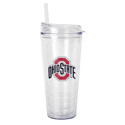 Ohio State Buckeyes 22oz Flipside Dbl Wall Clear Tumbler