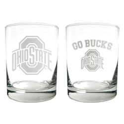 Ohio State Buckeyes 2pc Rocks Glass Set