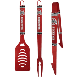 Ohio State Buckeyes 3 pc Color BBQ Tools