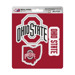 Ohio State Buckeyes 3 Piece Decal Sticker Set
