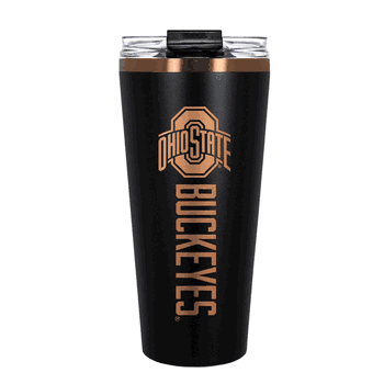 Ohio State Buckeyes 32oz Black and Copper Big Slim with Straw