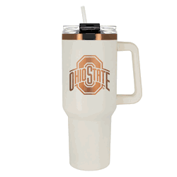 Ohio State Buckeyes 40oz Crme and Copper Colossus Travel Mug with Straw