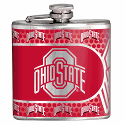 Ohio State Buckeyes 6oz Stainless Steel Flask with Metallic Graphics