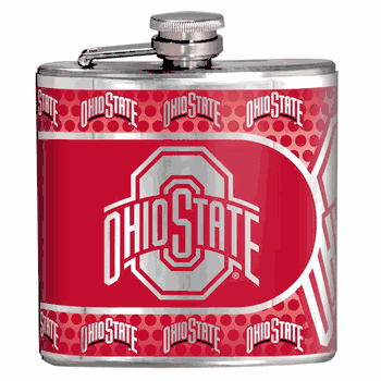 Ohio State Buckeyes 6oz Stainless Steel Flask with Metallic Graphics