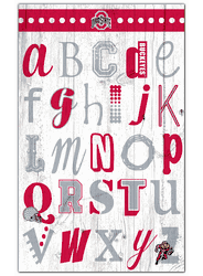 Ohio State Buckeyes Alphabet 11x19 Sign