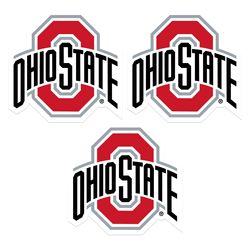 Ohio State Buckeyes Auto Decal 3 Pack