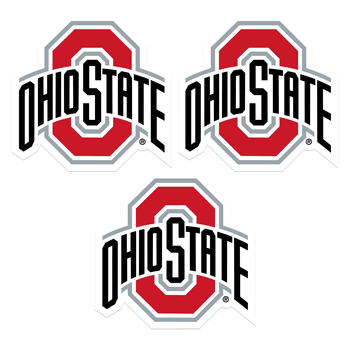 Ohio State Buckeyes Auto Decal 3 Pack