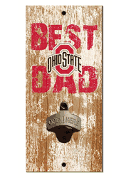 Ohio State Buckeyes Best Dad Bottle Opener Wood Sign