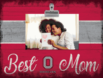 Ohio State Buckeyes Best Mom with Stripe Clip Frame