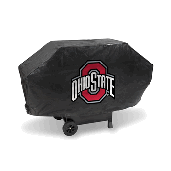 Ohio State Buckeyes Black Deluxe Grill Cover