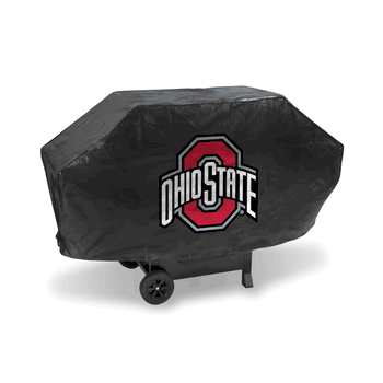 Ohio State Buckeyes Black Deluxe Vinyl Grill Cover - 68