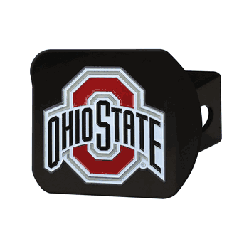 Ohio State Buckeyes Black Metal Hitch Cover - 3D Color Emblem