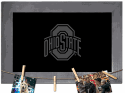 Ohio State Buckeyes Blank Chalkboard with frame & clothespins 11x19 Sign