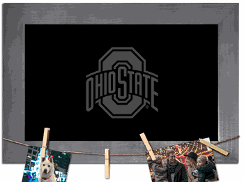 Ohio State Buckeyes Blank Chalkboard with frame & clothespins 11x19 Sign