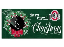 Ohio State Buckeyes Chalk Christmas Countdown 6x12 Sign