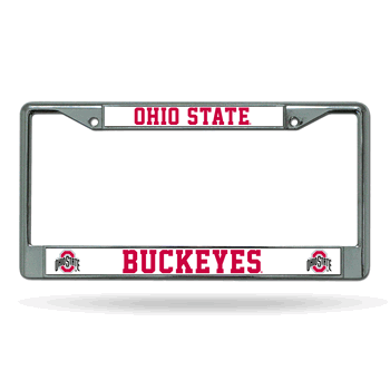 Ohio State Buckeyes Standard Chrome Frame with Plastic Inserts 12