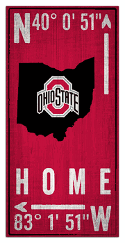 Ohio State Buckeyes Coordinate 6x12 Sign