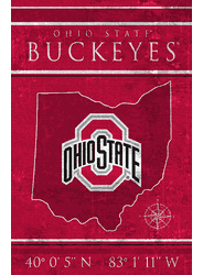 Ohio State Buckeyes Coordinates 17x26