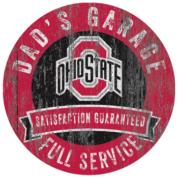 Ohio State Buckeyes Dad's Garage Sign