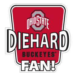 Ohio State Buckeyes Die-Hard Fan Auto Decal