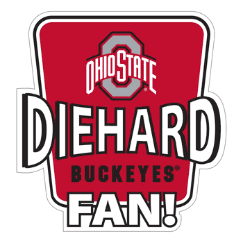Ohio State Buckeyes Die-Hard Fan Auto Decal