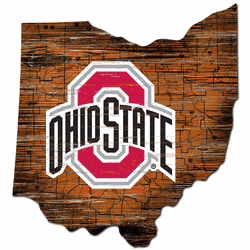 Ohio State Buckeyes Distressed State with Logo