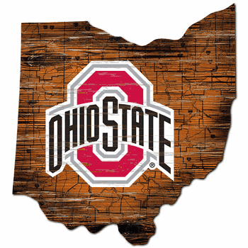 Ohio State Buckeyes Distressed State with Logo