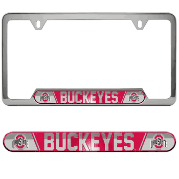 Ohio State Buckeyes Embossed License Plate Frame, 6.25in x 12.25in
