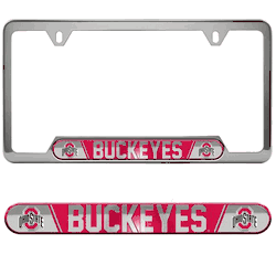 Ohio State Buckeyes Embossed License Plate Frame, 6.25in x 12.25in