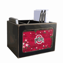 Ohio State Buckeyes Floral Desktop Organizer
