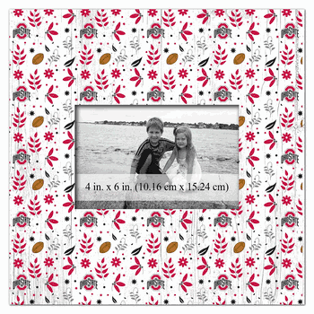 Ohio State Buckeyes Floral Pattern 10x10 Frame